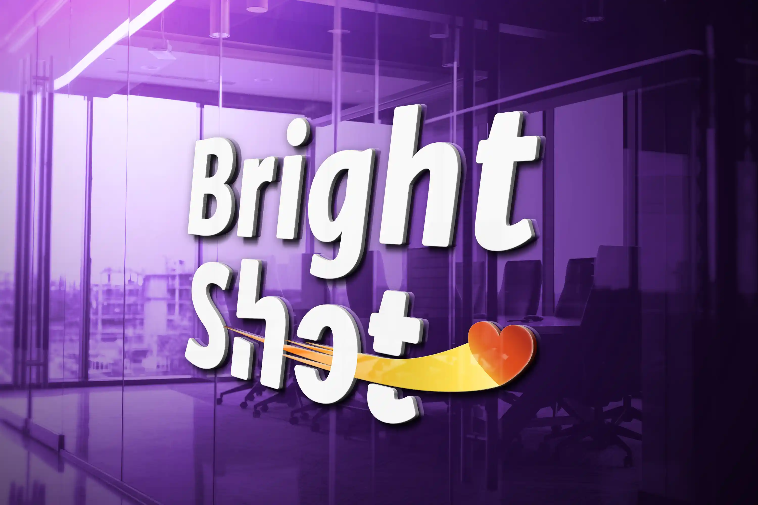Bright Shot mockup application wide